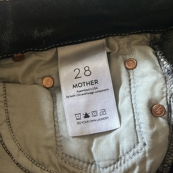 Mother | The Looker Frayed Ankle Jeans In Huntress Size 28/6 Gray Raw Hem 90s - Picture 9 of 13